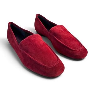 Born Red Suede Loafers Womens 8.5 M Slip On Flats F69447 CBHD19